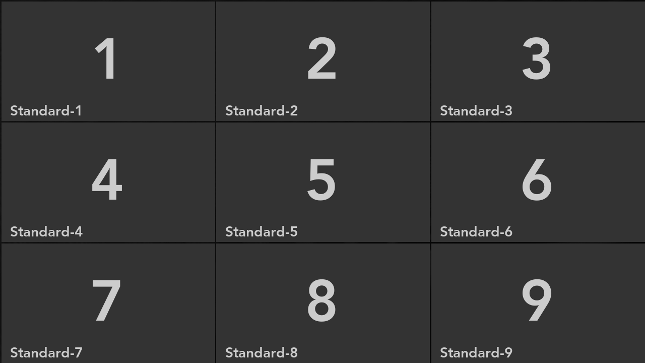3x3 grid layout with nine participant slots.