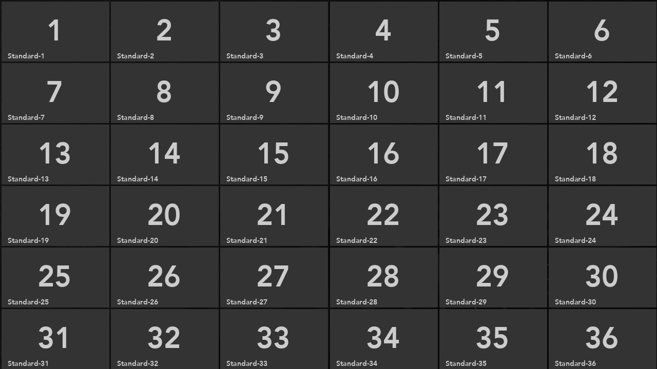6x6 grid layout with thirty-six participant slots.