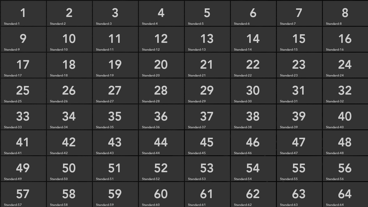 8x8 grid layout with sixty-four participant slots.